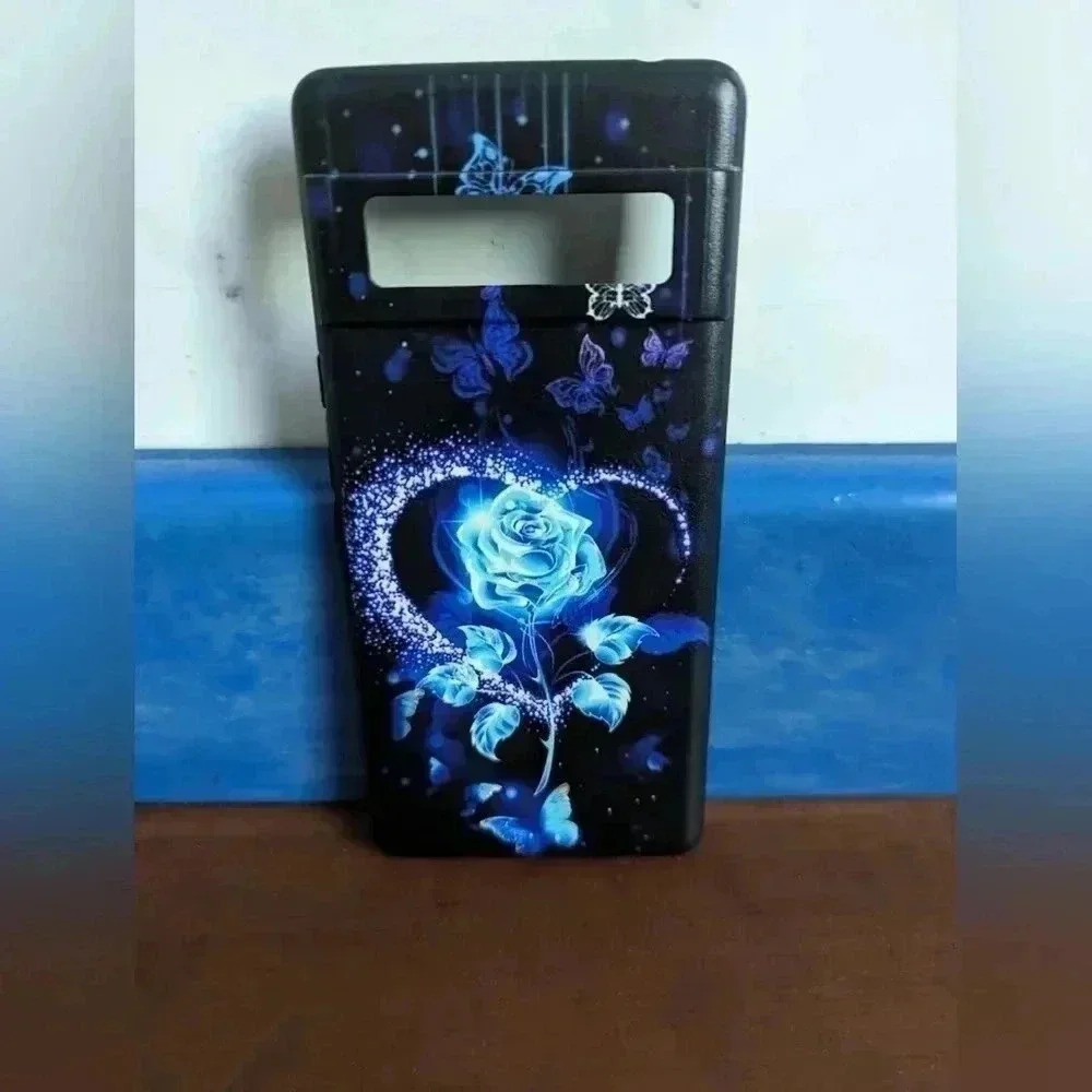 Google Pixel 6 Pro Case-Blue Rose (Nwt)
